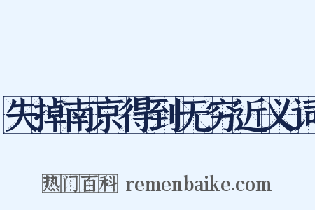 失掉南京得到无穷近义词是什么意思的图片